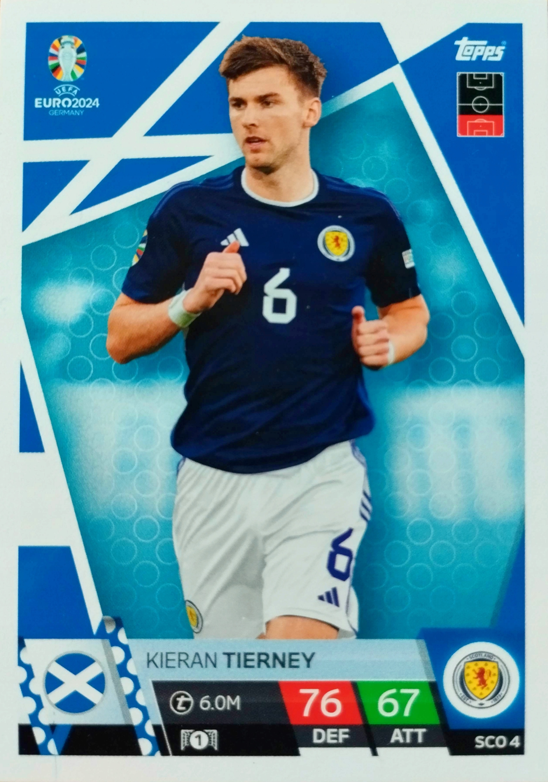 Euro 2024 Topps Match Attax Sco 4 Kieran Tierney Szkocja