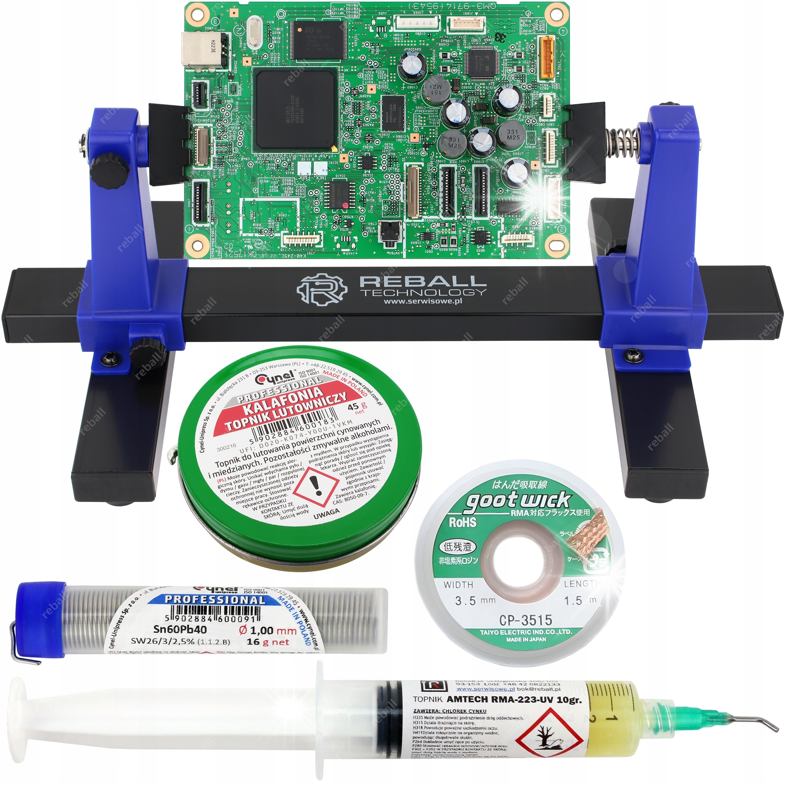 CYNA TOPNIK AMTECH RMA 223 UV KALAFONIA PLECIONKA + UCHWYT MONTAŻOWY ZD-11E