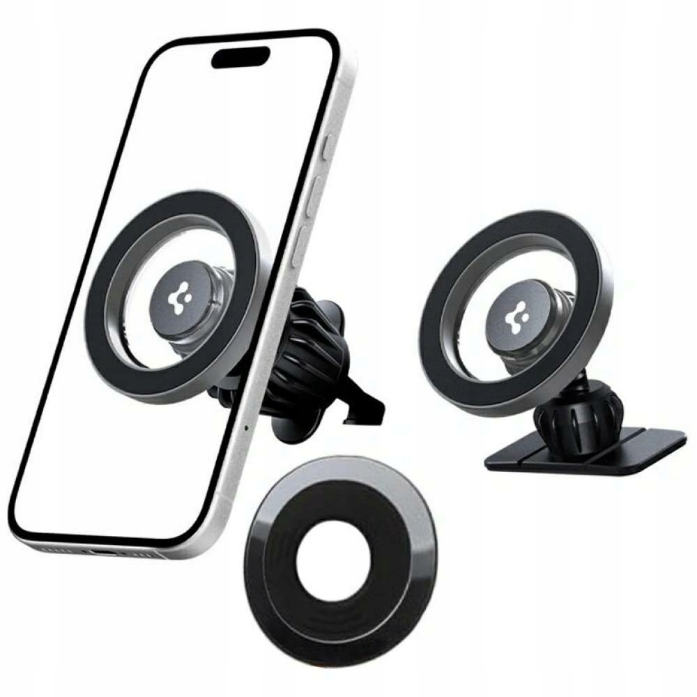 Držák do auta Spigen MFT13 2v1 MagSafe stříbrný