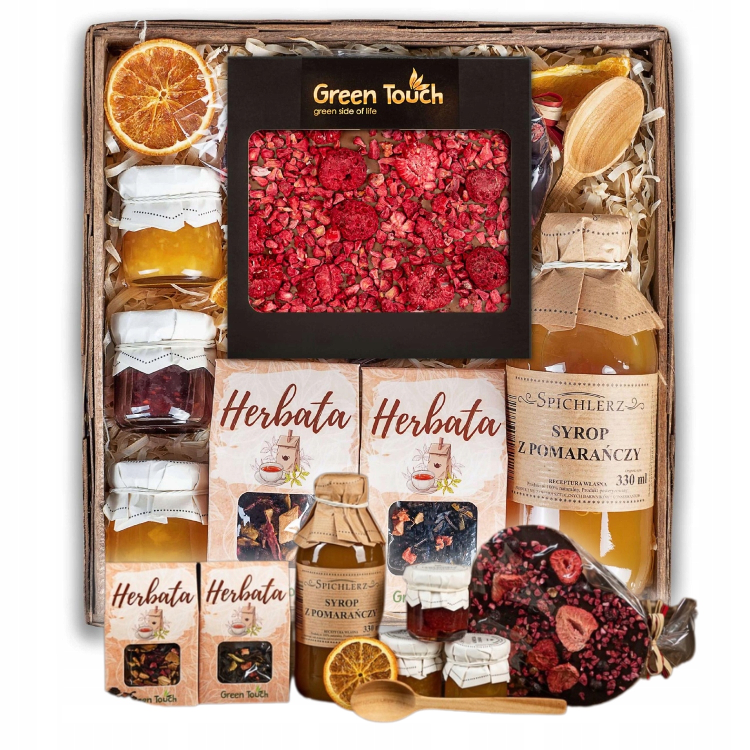 Kosz Prezentowy Zestaw Herbat Czekolada Na Wielkanoc Wielkanocny