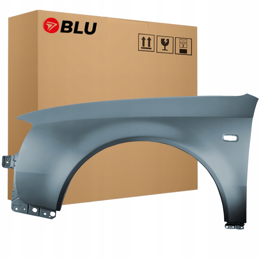 Blu Blatník Audi A6 C5 LX7Z levý stříbrný 01-05 přední lift DelphinGrau