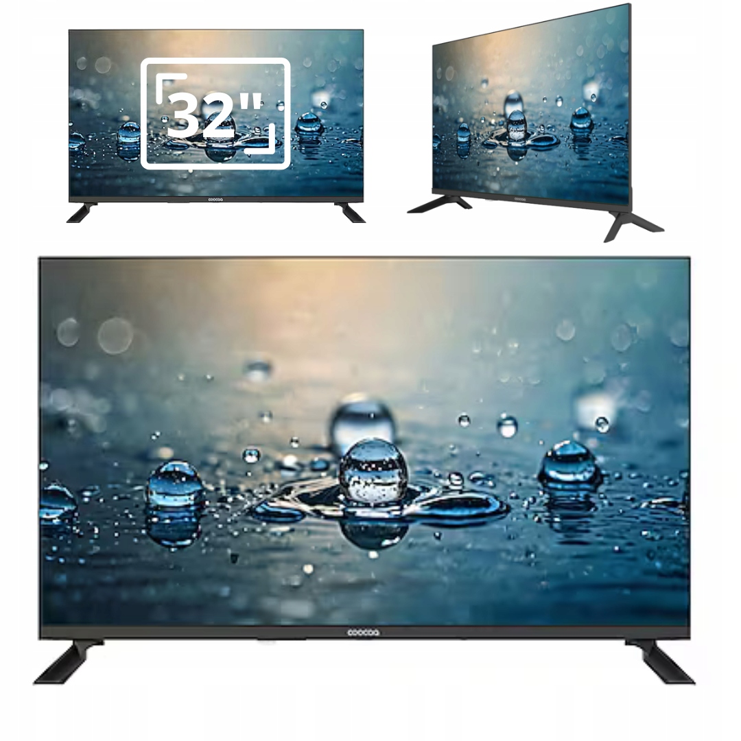 Nowoczesny Telewizor 32 Cale Led Tv Coocaa CNTF2NZ 32" 80cm Czarny
