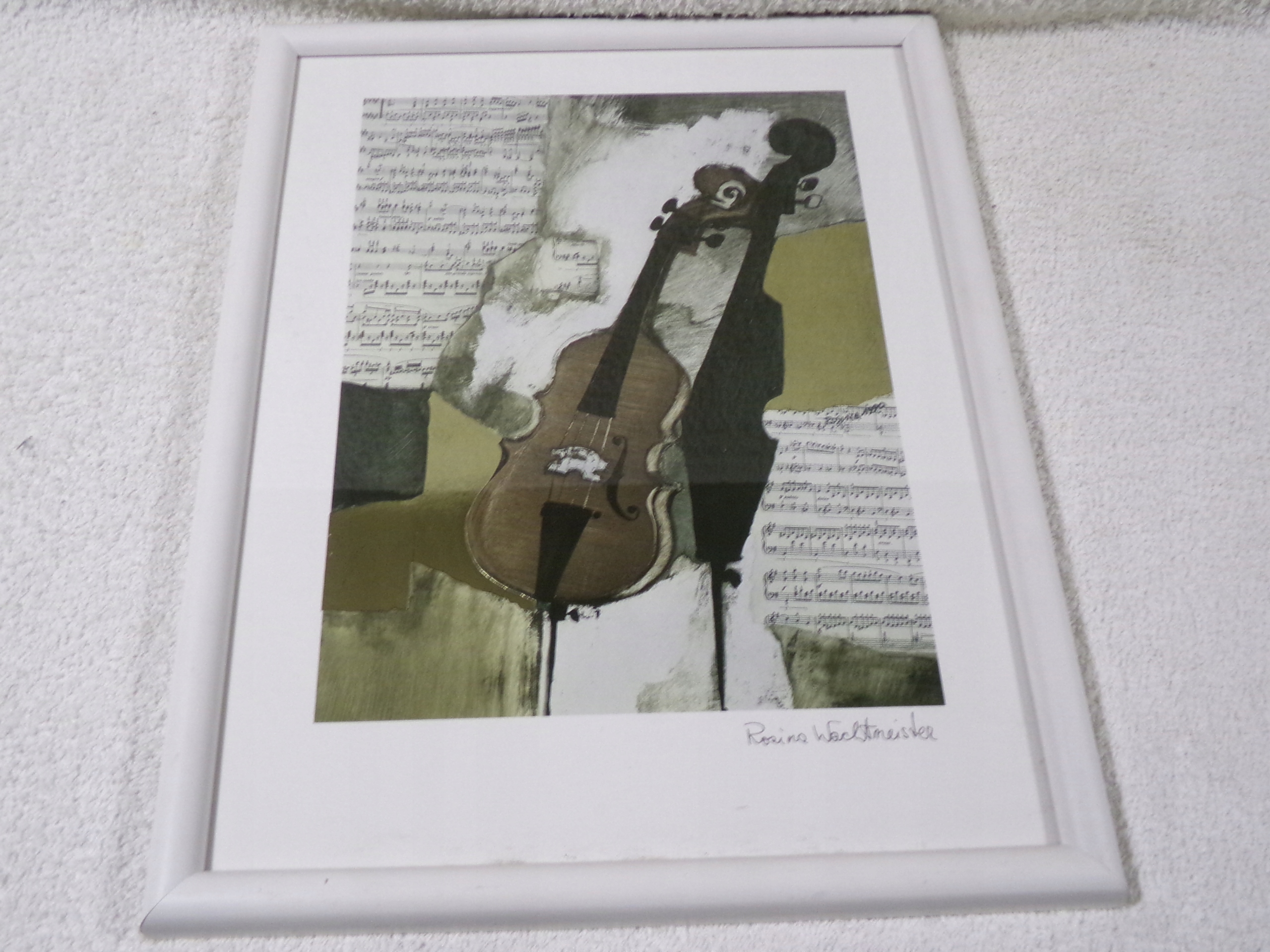 PIĘKNY OBRAZ REPRINT Z DREWNIANĄ RAMĄ