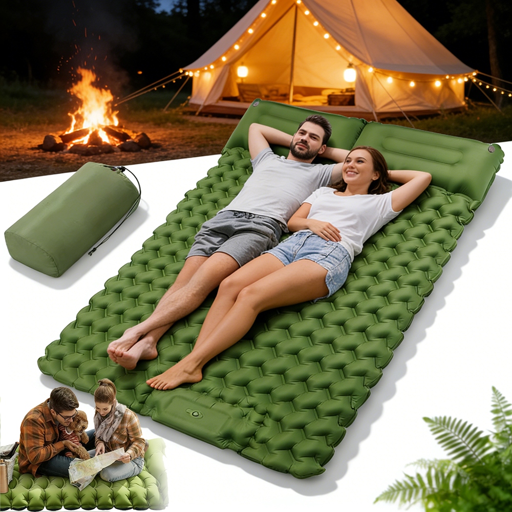Podwójna Mata Samopompująca Karimata Kempingowa Dla 2 Osób Materac 195CM