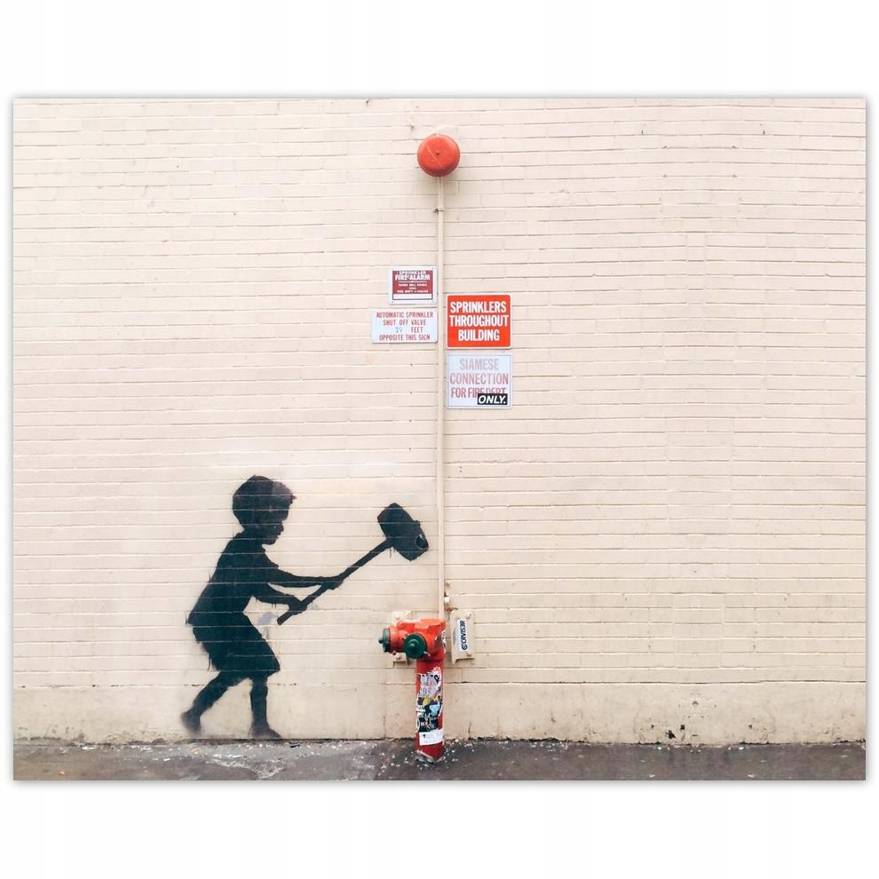 

Plakat 50x40 Banksy Hydrant Graffiti
