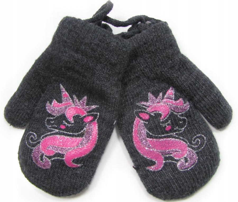 

12cm Rękawiczki Ocieplane grube sznurek grafit