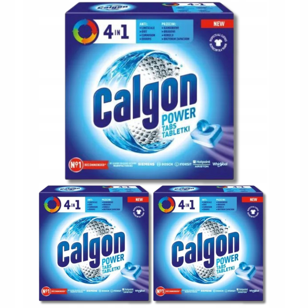 Calgon Tabletki Do Czyszczenia Pralki Power 4w1 (15szt) x3 Opakowania