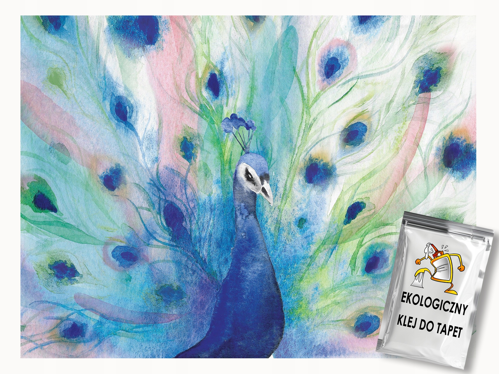 Fototapeta Flizelina Akvarel Příroda Pták Páv Elegance Boho 200x140 lepidlo