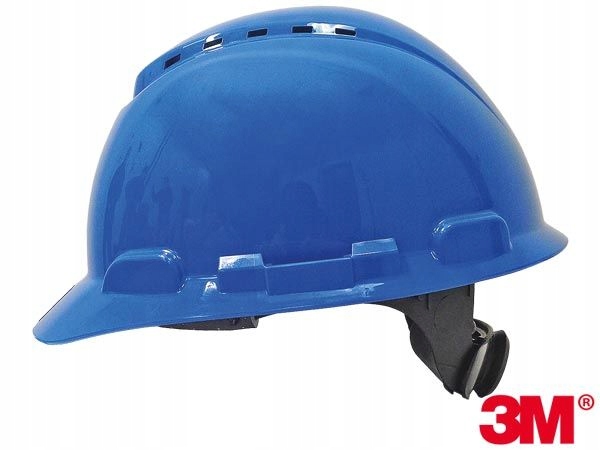 Kask ochronny dla budowlańców niebieski 3M H700N z regulacją