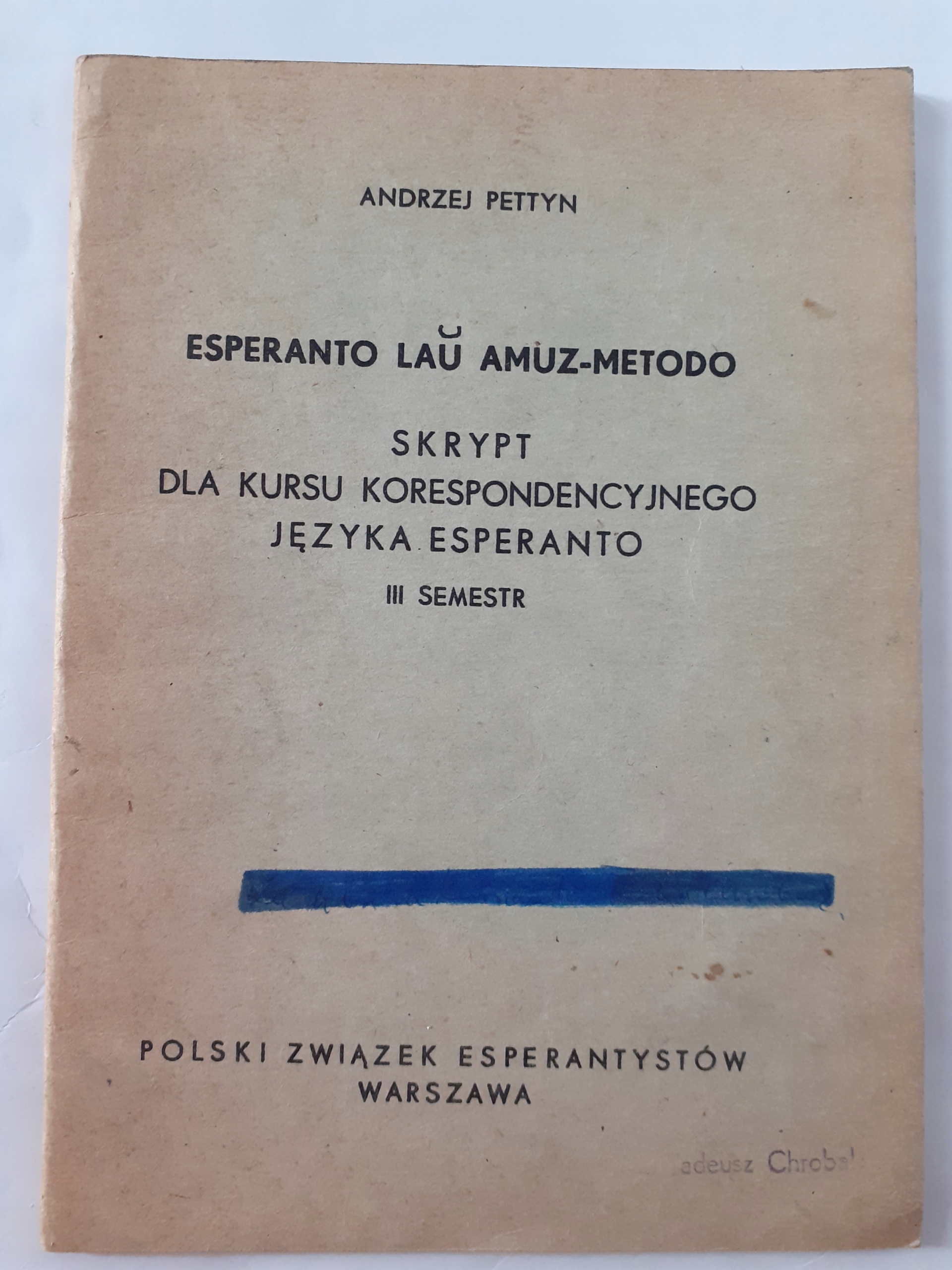 Esperanto lau amuz - metodo skrypt Pettyn