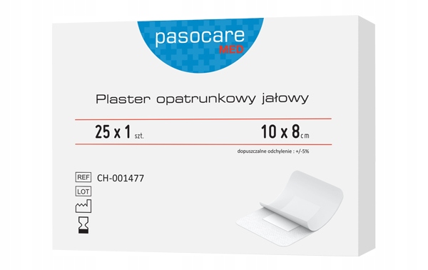 

Plaster jałowy opatrunkowy 10 x 8 cm Pasocare Med
