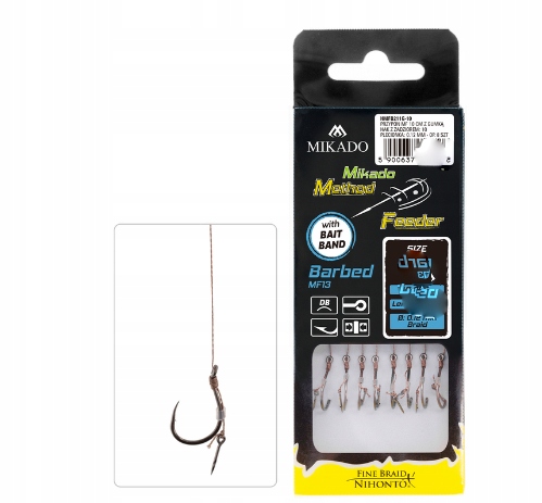 Przypon Method Feeder Z Igłą hak z zadziorem nr 10 plecionka: 0.12mm