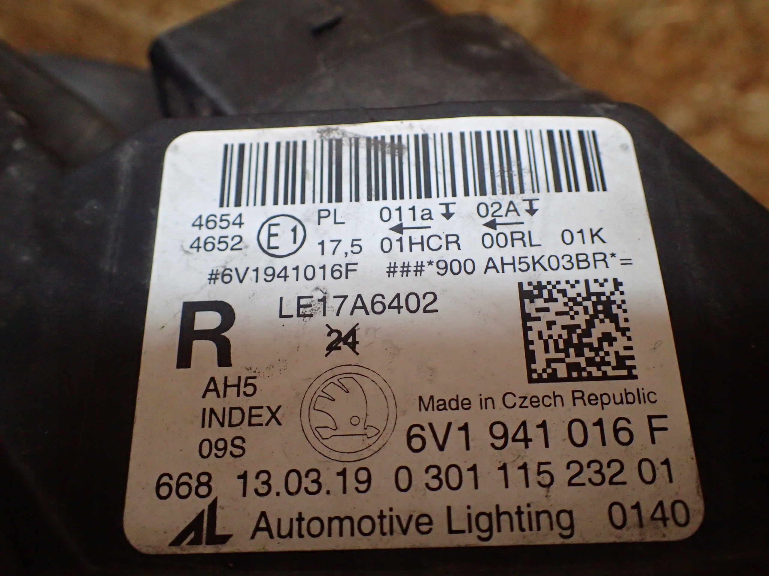 light front right SKODA FABIA III 3 LIFT FULL LED