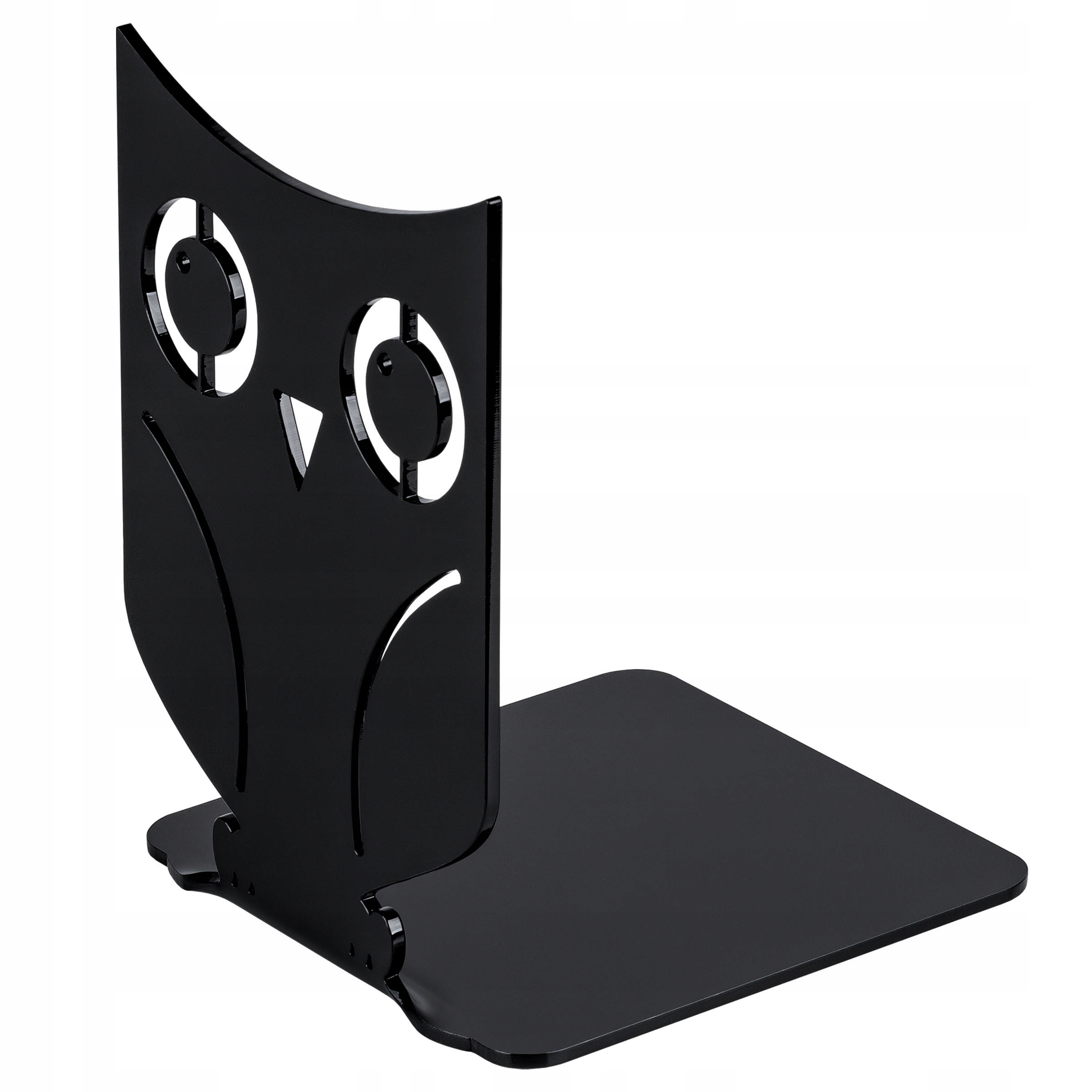 Podpórka podstawka ogranicznik DO KSIĄŻEK plexi czarna SOWA zestaw 6 szt Marka inna