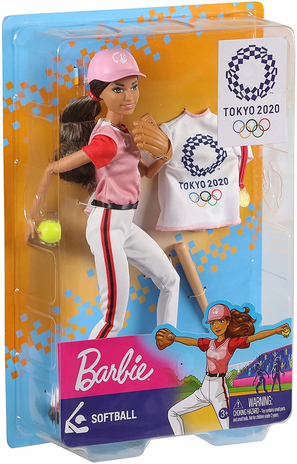 LALKA BARBIE SPORTOWA OLIMPIJKA SOFTBOLISTKA GJL77 Bohater Barbie