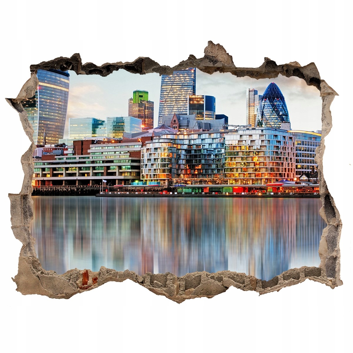 

Fototapeta dziura na ścianę 3d Panorama Londynu