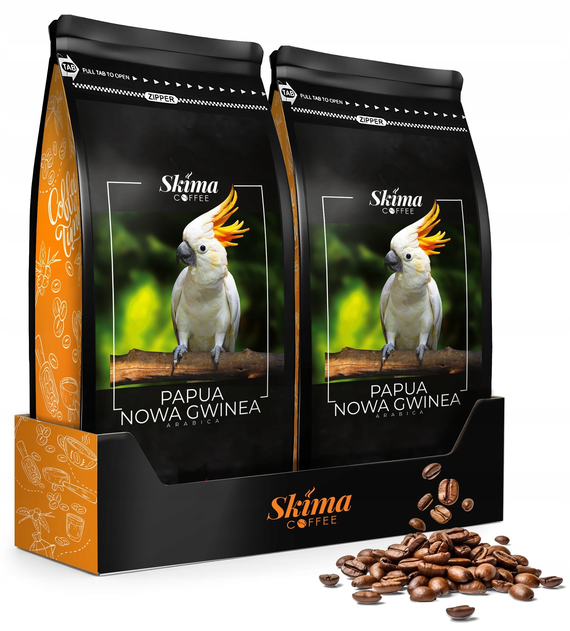 Kawa ziarnista 1kg x2 Papua Nowa Gwinea 100% Arabica do ekspresu