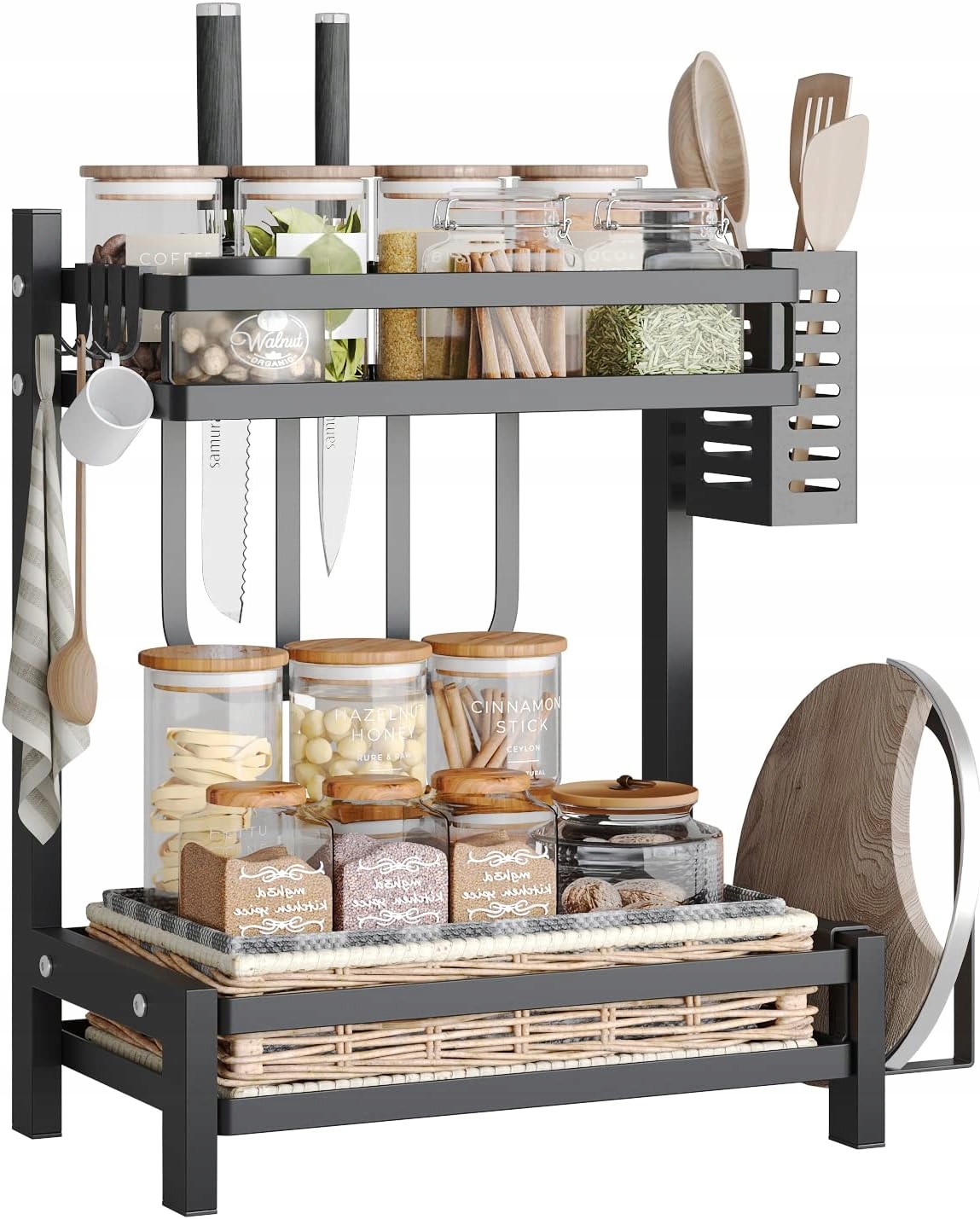 2-POZIOMOWY STOJAK NA PRZYPRAWY ZE STALI NETEL