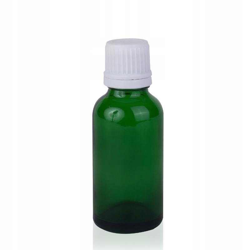 

Butelka szklana zielona 30ml z nakrętką białą x5