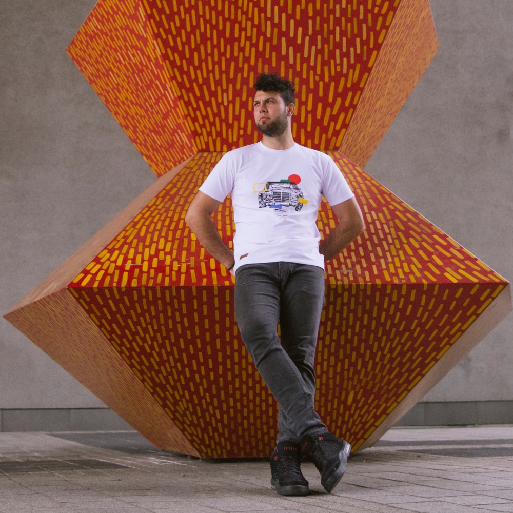 KOSZULKA MĘSKA MERCEDES-AMG 300SEL - S Kolor biały