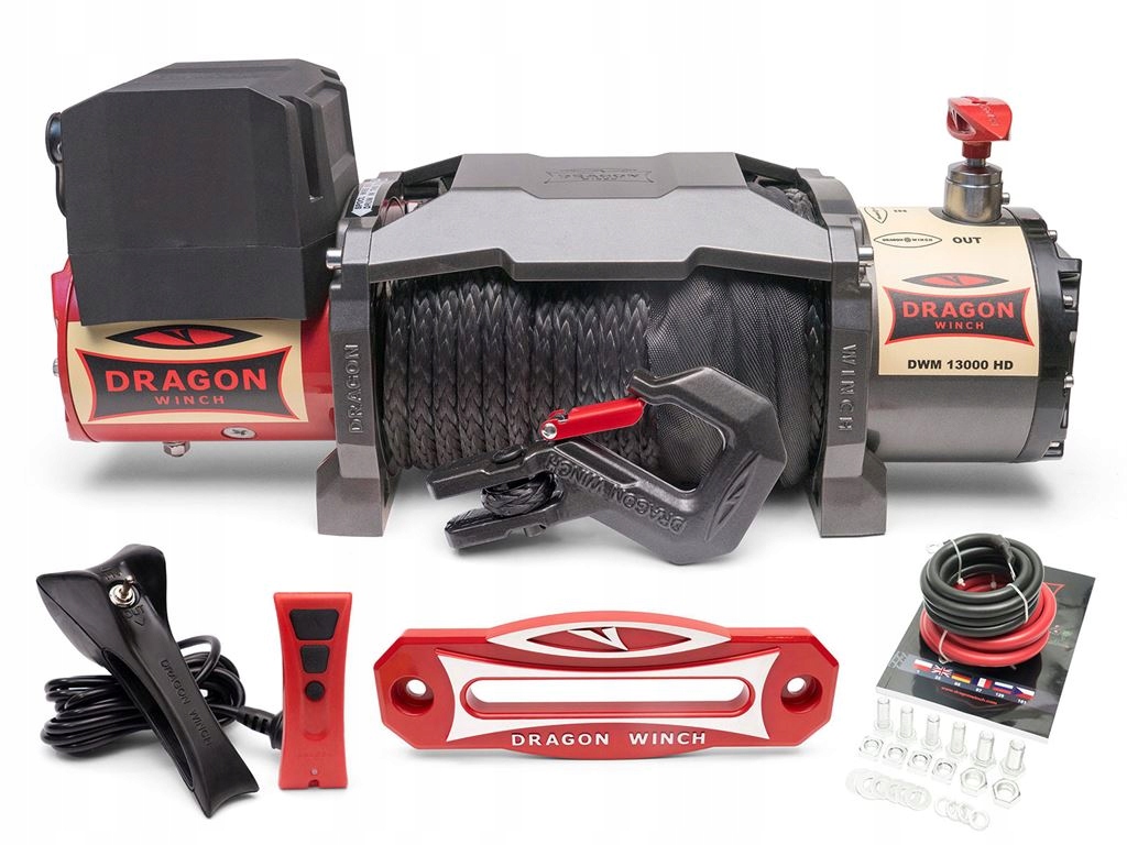 6T Wyciągarka 12V Elektryczna Wciągarka Pilot samochodowa lina syntetyczna