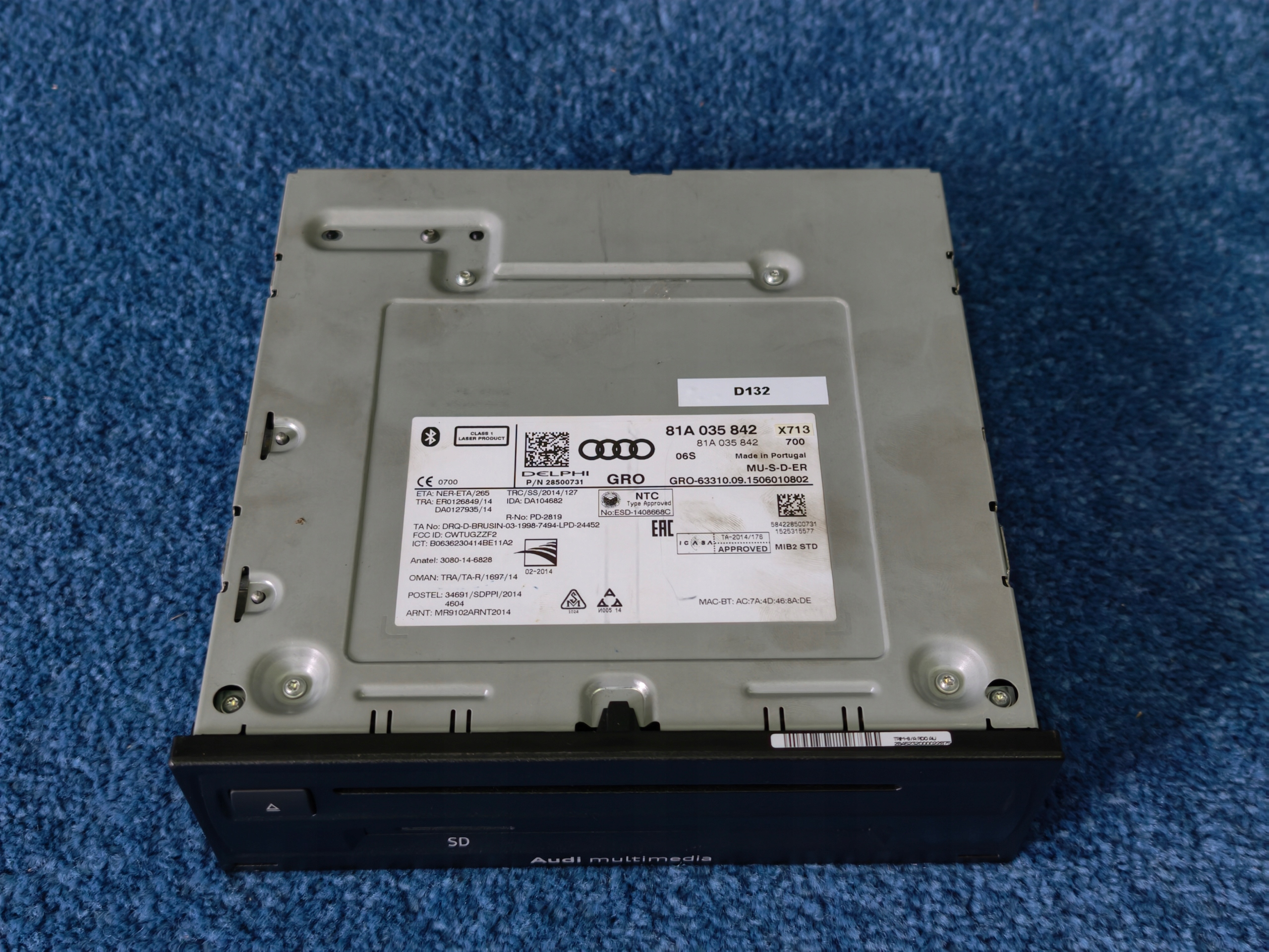 AUDI A3 Q2 player module navigation devices MULTIMEDIOW MMI 81A035842