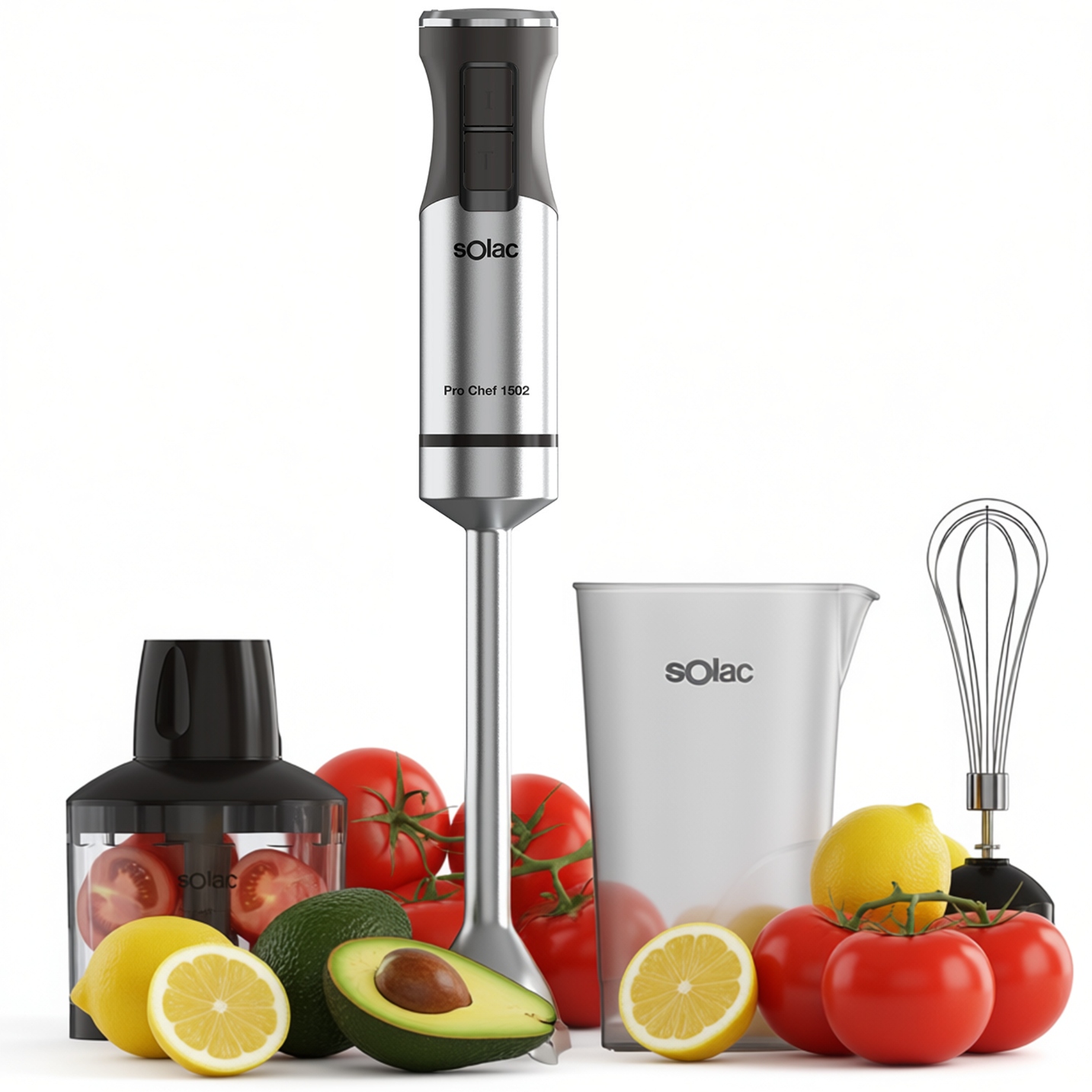 Blender Ręczny Wielofunkcyjny Mikser Stalowe Ostrza Solac Pro Chef 1500W