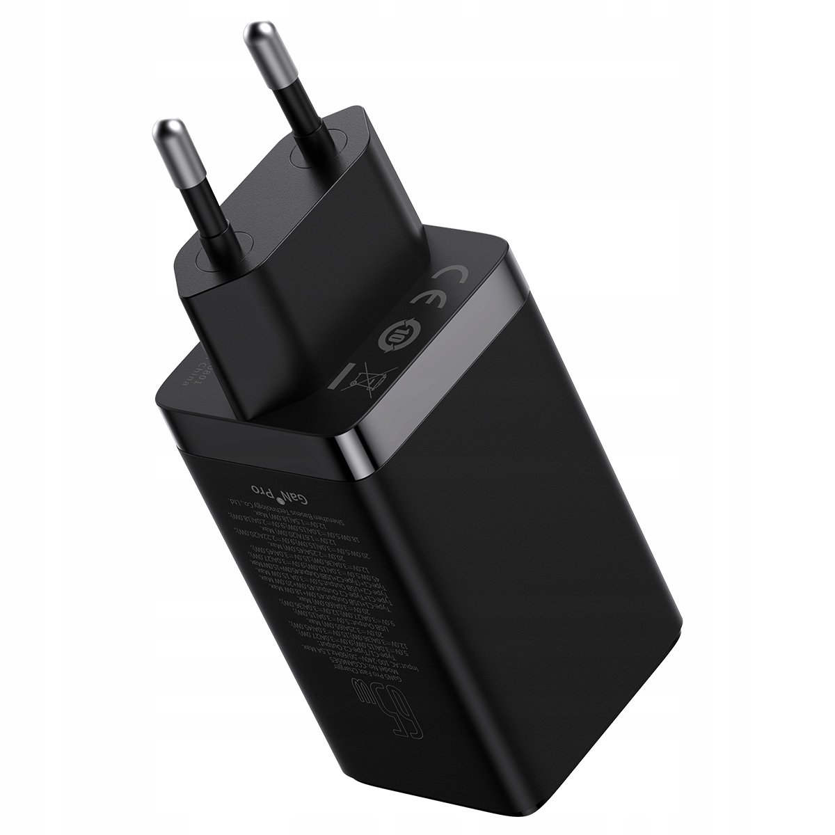 BASEUS SZYBKA ŁADOWARKA SIECIOWA ZASILACZ 3x USB USB-C 65W PD QC 4.0 +KABEL Złącza USB typ C USB