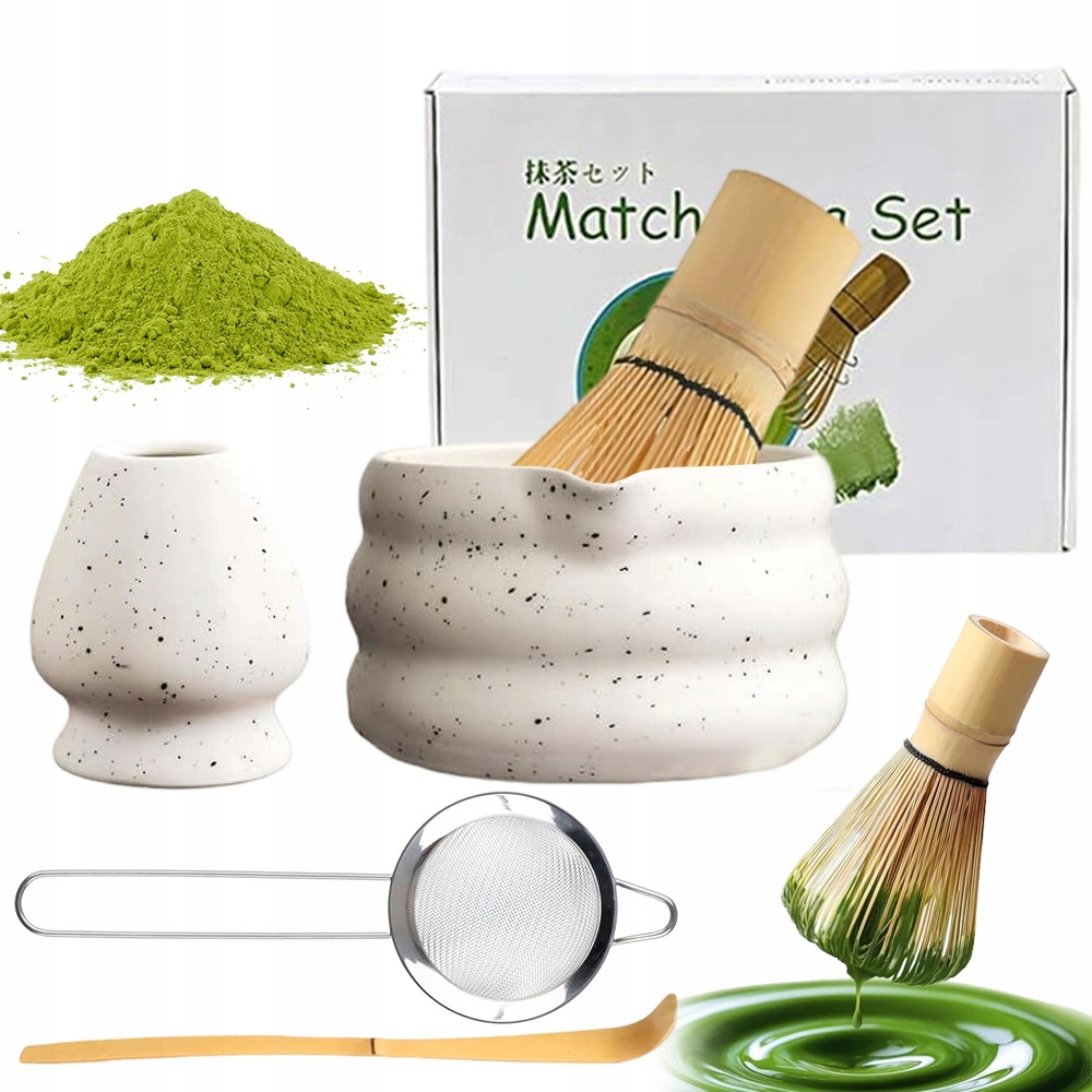 Levně 5-DÍLNÁ Sada Na Matchu Keramická Šálek Dárek