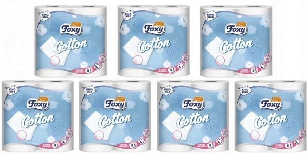

Papier toaletowy 5 Warstw Foxy Cotton 4 rolki x 7