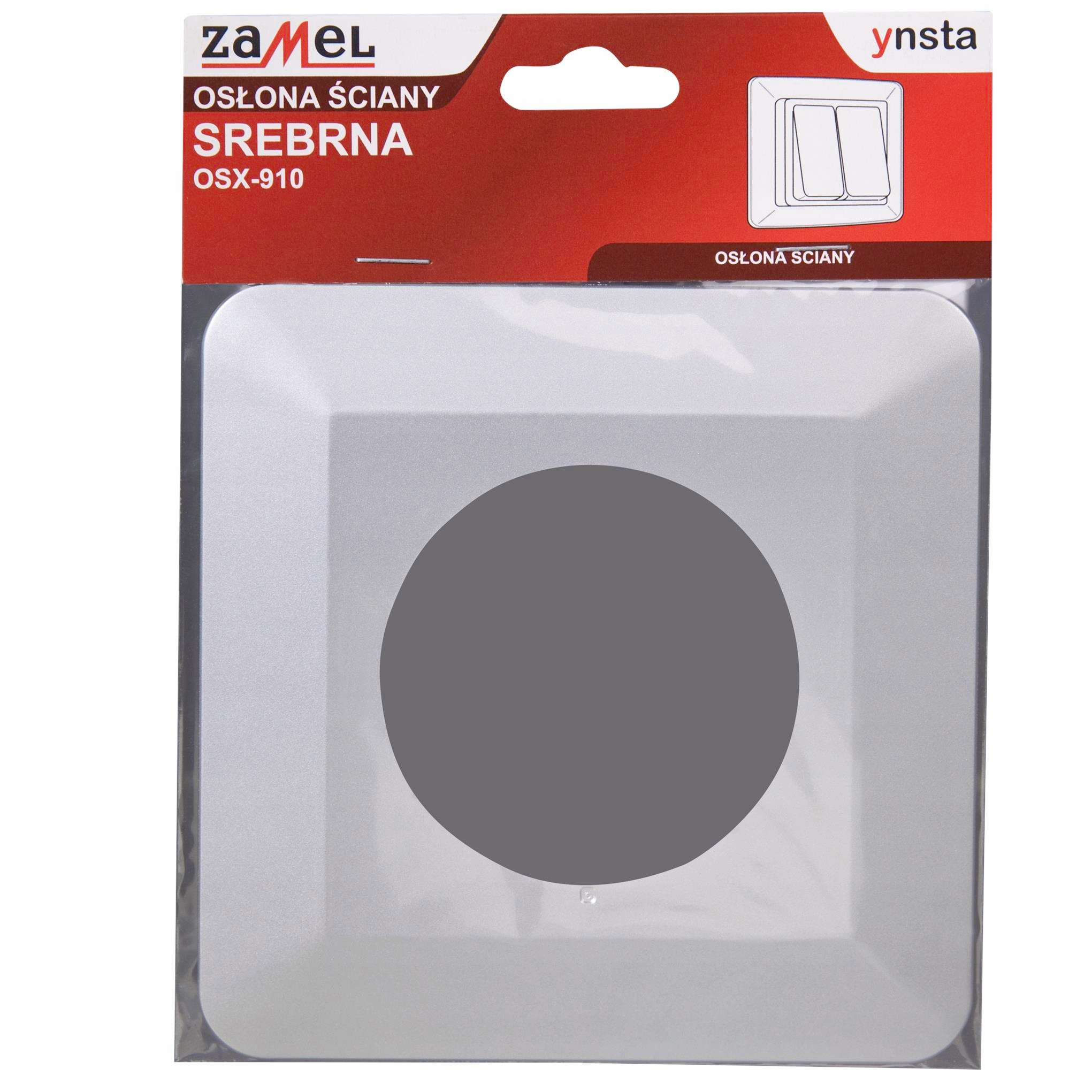 Osłona ściany pod włącznik pojedyncza OSX-910 SREBRNY Kod producenta YNS10000052