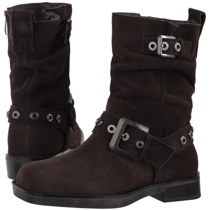 Dámské kožené boty Kotníkové Boty Tamaris boty Mocca Brown 1-25472