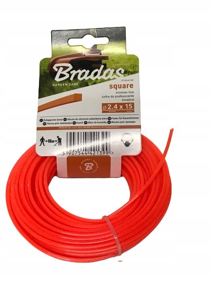 

Żyłka Tnąca Do Kosy Podkaszarki 2,4MM 15M Kwadrat