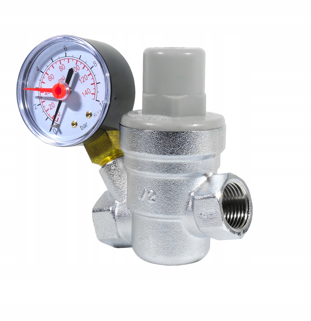 REDUKTOR REGULATOR CIŚNIENIA WODY Z MANOMETREM FI 1/2'' DN15 MOSIĘŻNY FILTR Stan opakowania oryginalne