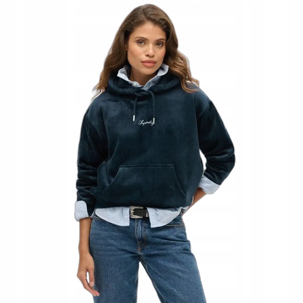 Superdry Tmavě Modrá Mikina S Kapsou (36)