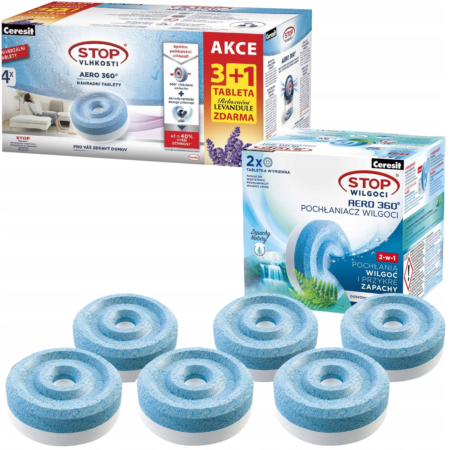 

Pochłaniacz Stop Wilgoci Ceresit Aero Wkłady 6 Szt