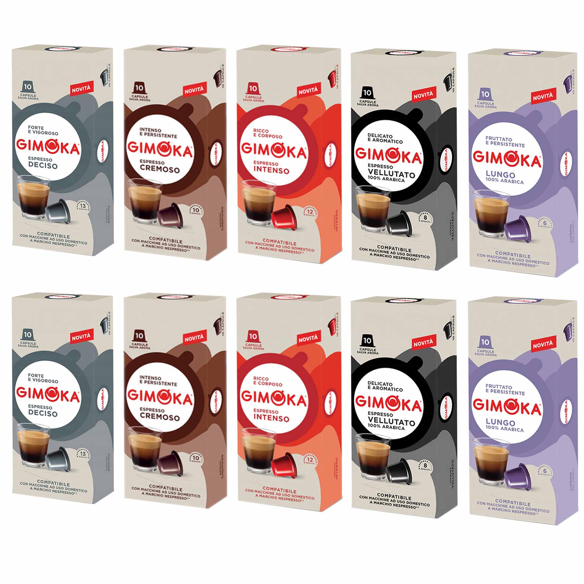 Kapsułki do Nespresso Gimoka Nespresso Mix 100 sztuk