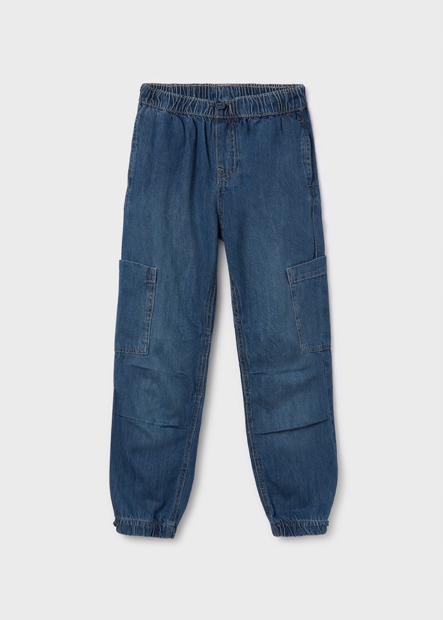 Mayoral Spodnie Jeans Jogger 7564 Medio Niebieskie -rozm 152
