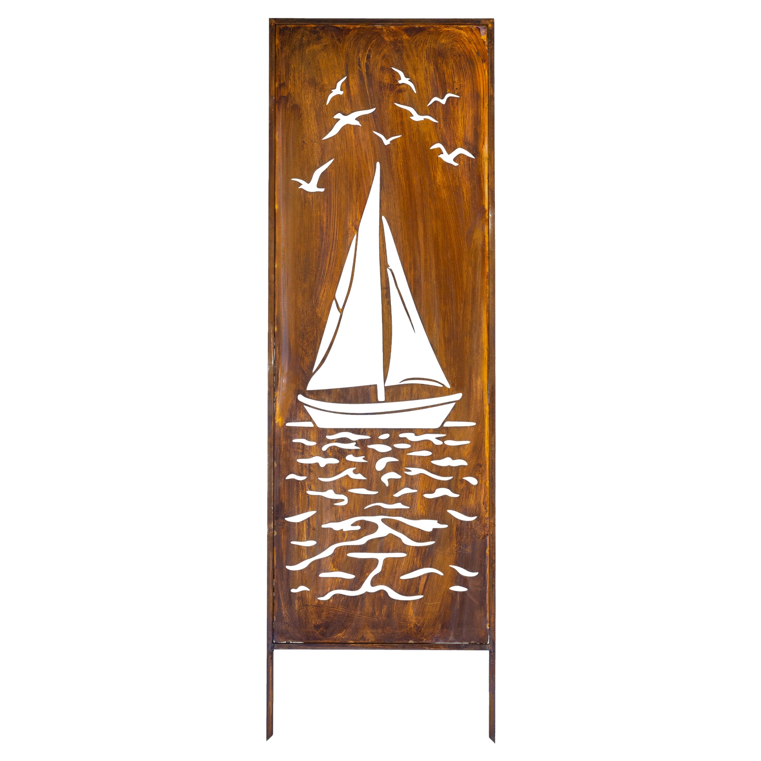 Zahradní Panel Trávy Cnc 160 X 50 Rezavá Brána Paraván Corten Kryt Terasy