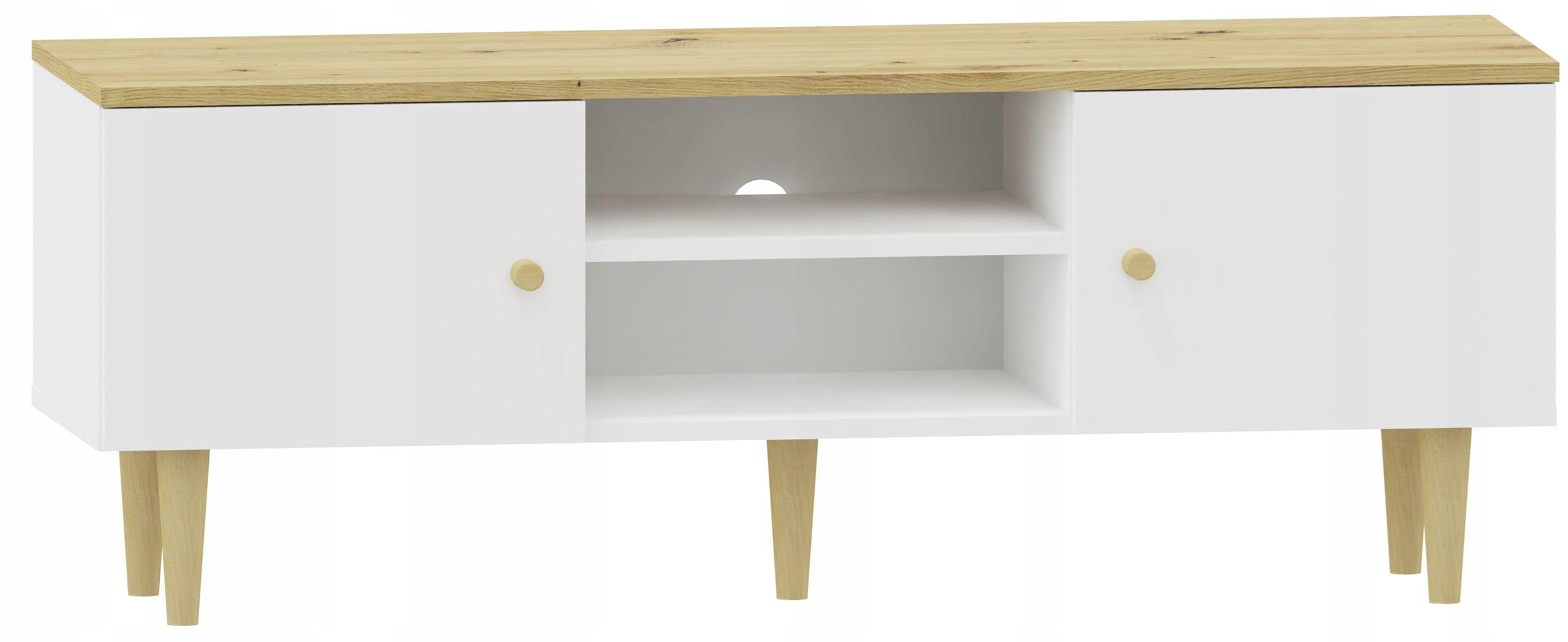 Stolík Rtv Range 120 2DO artisan-biela komoda, regál, Tv dosky