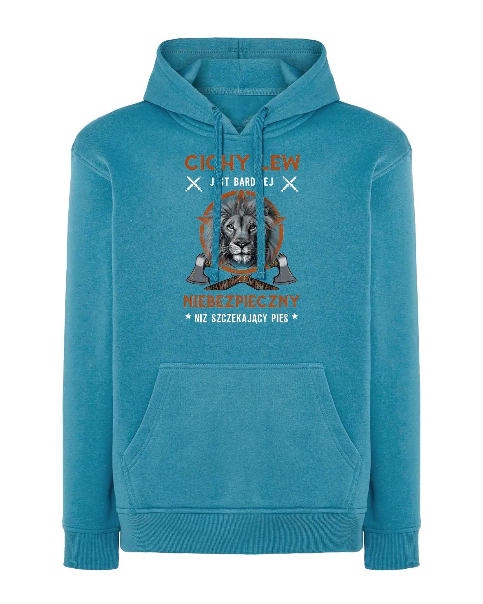 Mikina Tichý lev nebezpečná pro vůdce bojovníka Dárek Modrá M