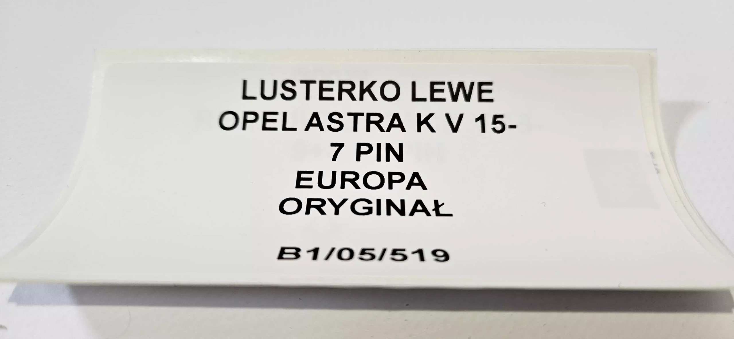 mirror left OPEL ASTRA K V 2015- 7 PIN EUROPA