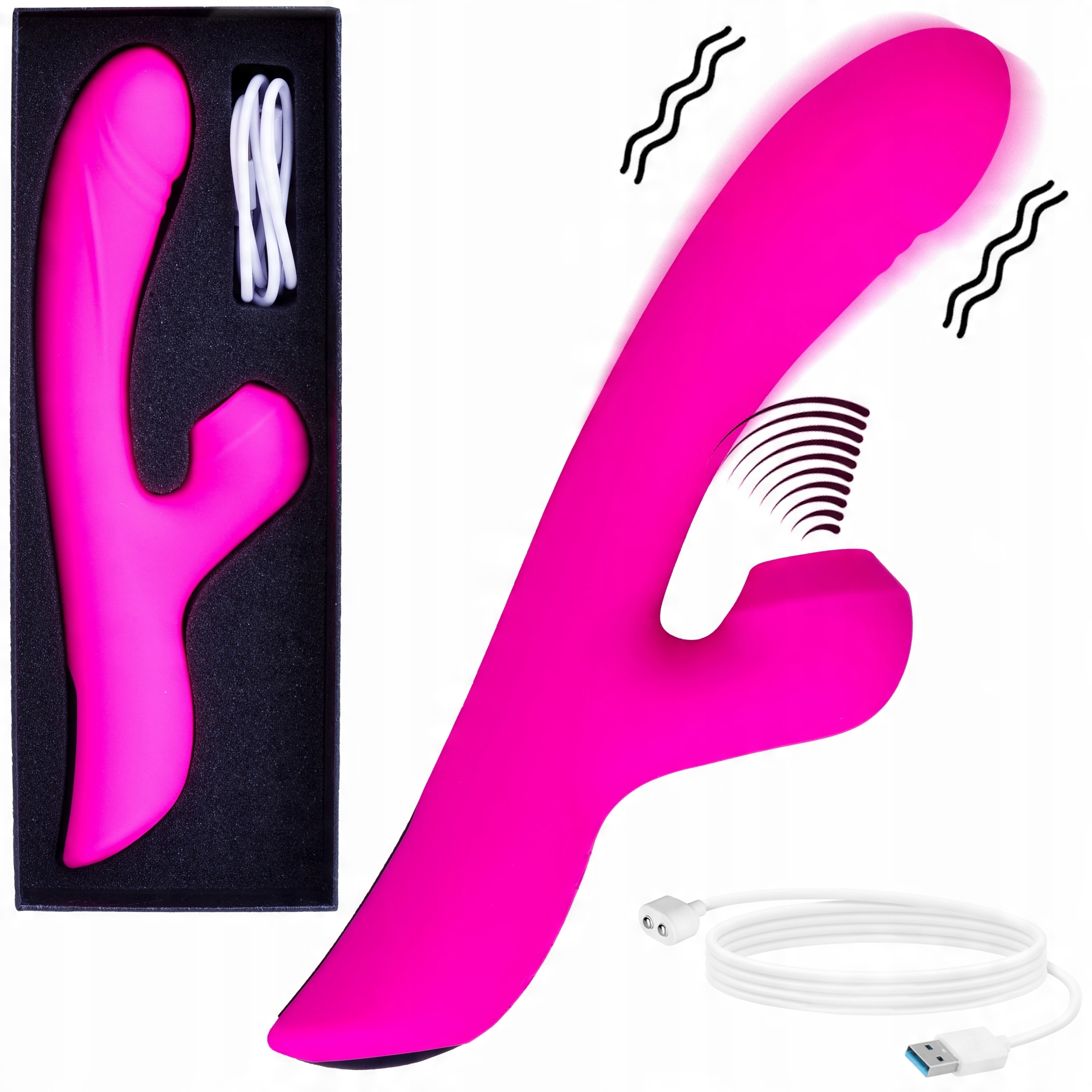 

Wibrator Usb ssący 3w1ssanie wibracje podgrzewanie