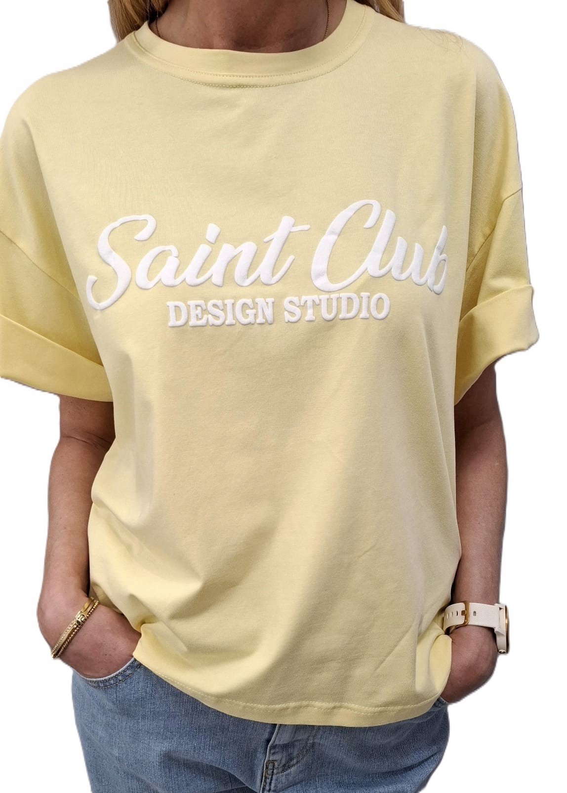 Cocomore Tričko Mikina s potiskem Saint Club Žlutá 38/M New