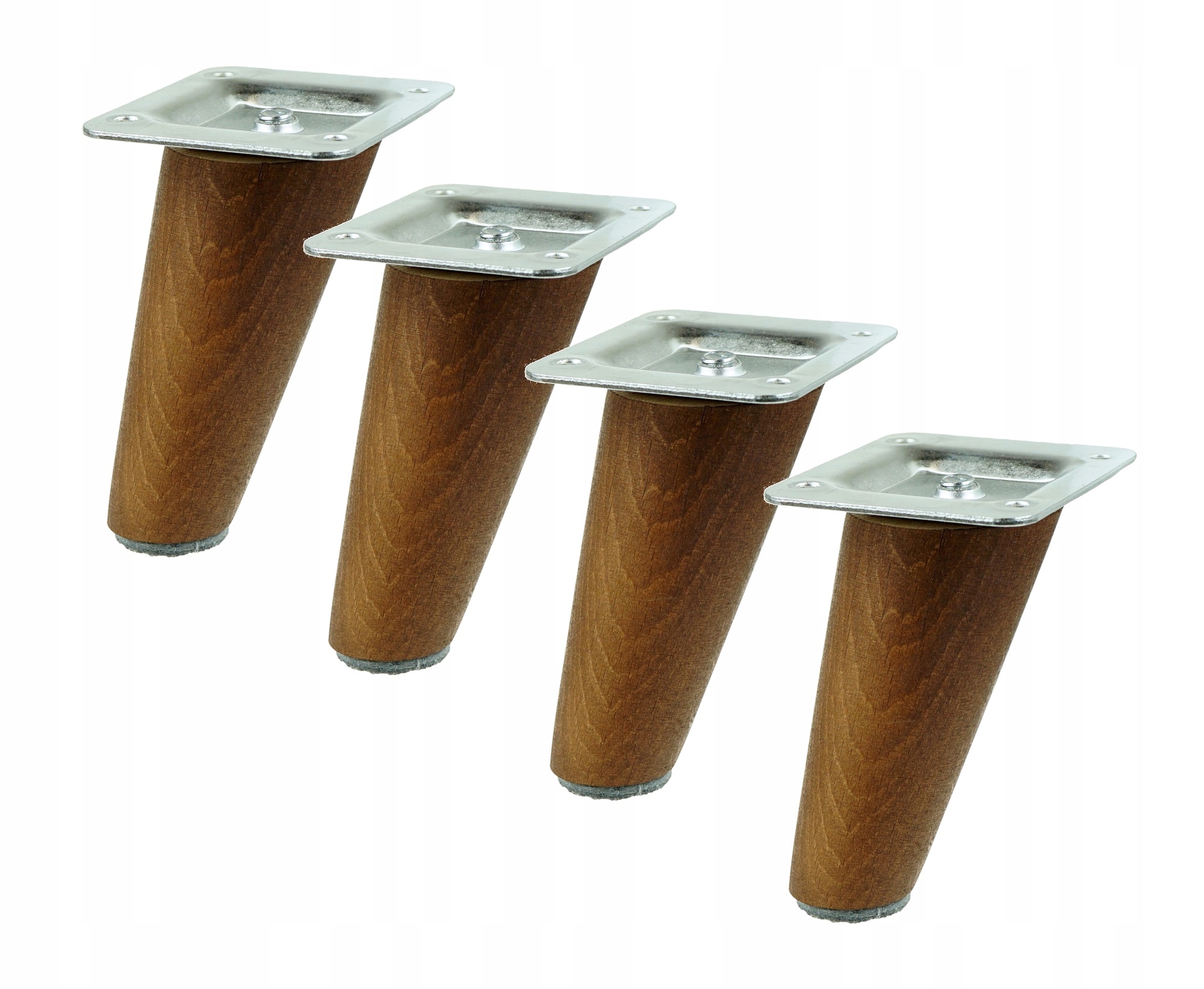 

4x Nóżki drewniane do mebli buk orzech skośna 8cm