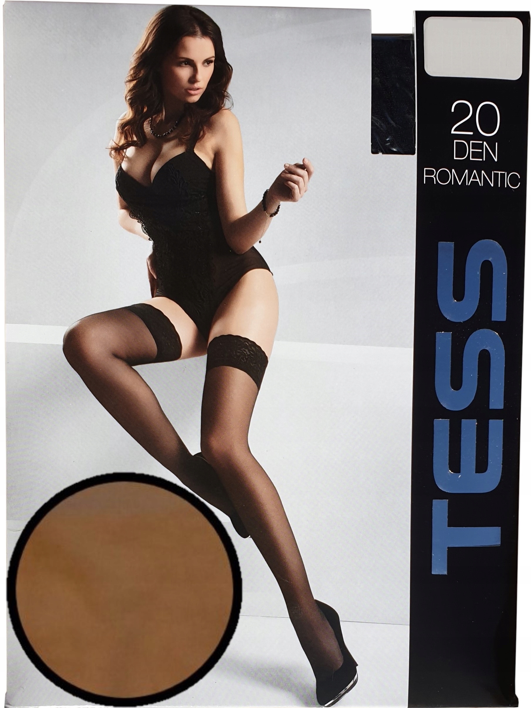 

Pończochy samonośne Lycra 20 Den Tess 3/4 Antilopa