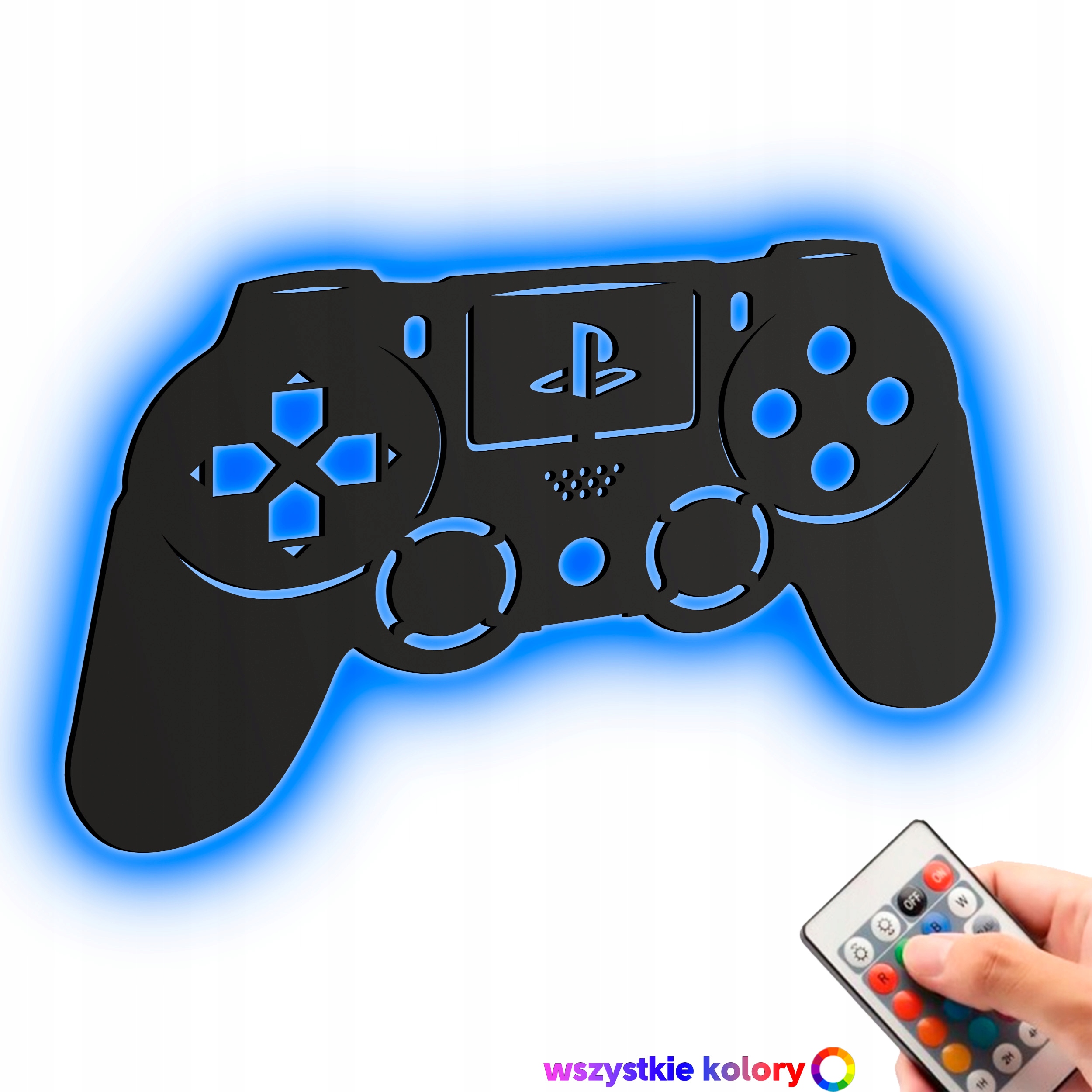 Dřevěný 3D obraz Gamepad Dualshock PlayStation Nástěnná Noční Lampa Led