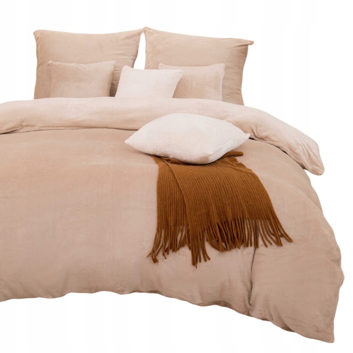 Povlečení z mikrovlákna Medvídek Cozy 220x200 světle béžové
