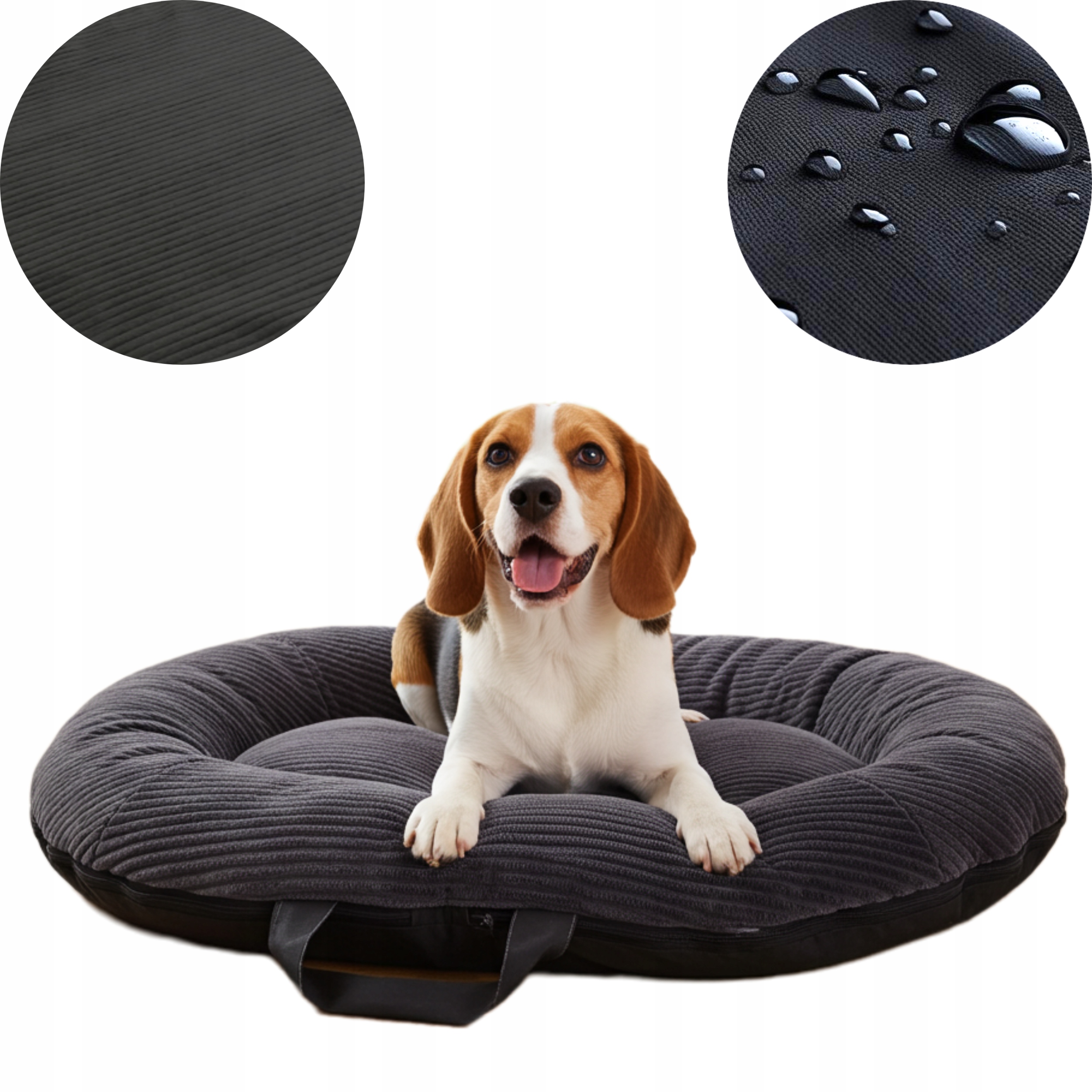 Levně Pelíšek pro malého psa a kočku, měkký plyšový ponton, šedá barva, M 90/60