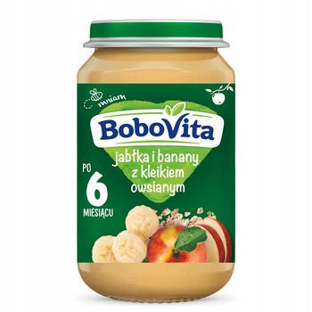 1x 190g BoboVita Jabłka i banany z kleikiem